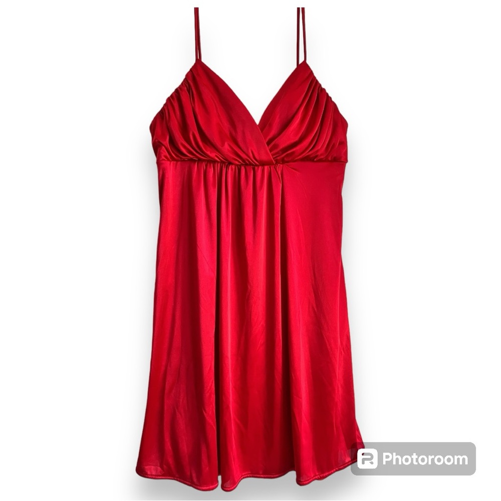 SUZY SHIER women dress satin feeling baby doll size large